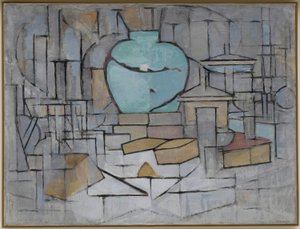 Naturaleza muerta con jarrón de jengibre 2, 1912 de Piet Mondrian